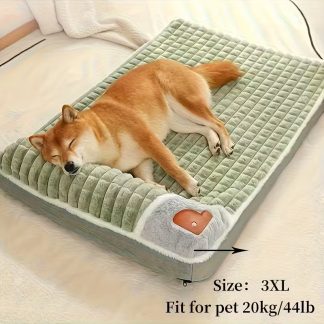 Thickened Dog & Cat Bed Mat – Anti-Slip, Washable & Skin-Friendly - Green 100cm X 75cm